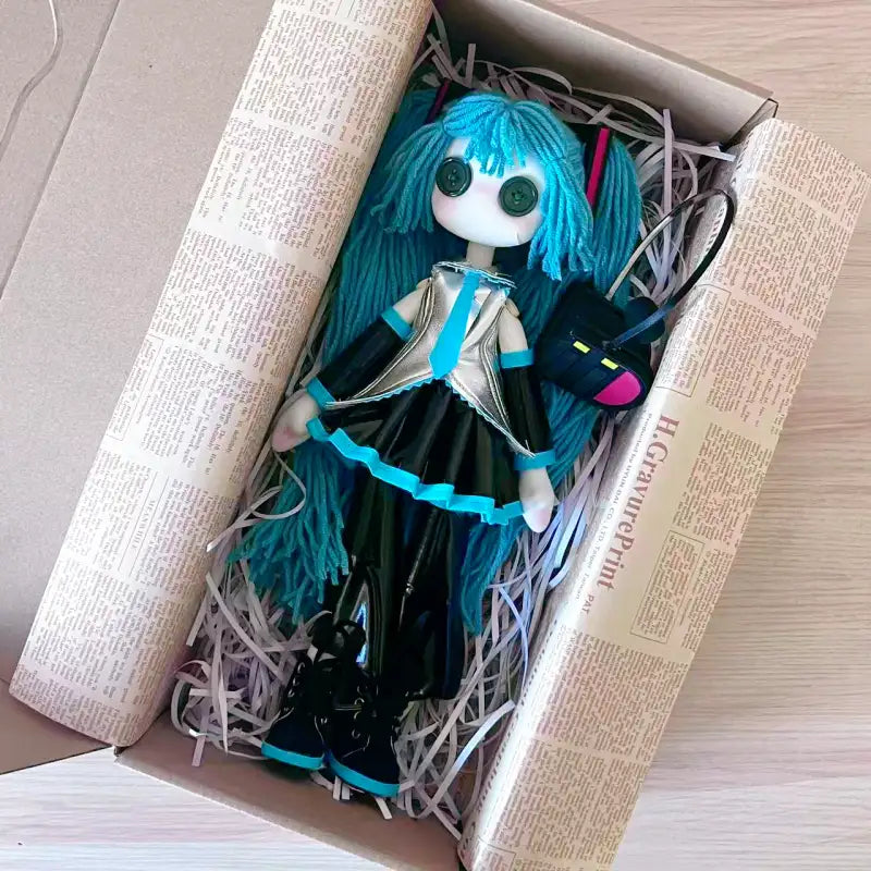 Hatsune Miku Doll —— turquoise button eyes