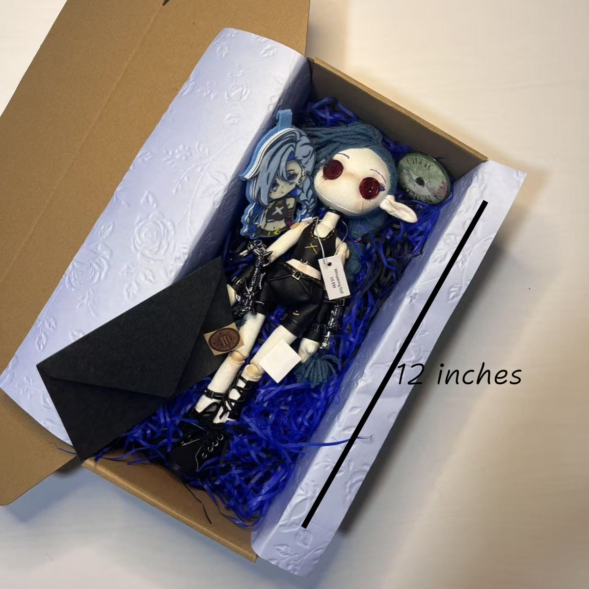 League of Legends Arcane Jinx Handgemachte Puppe und Spielzeug Sammlerstücke 12 Zoll
