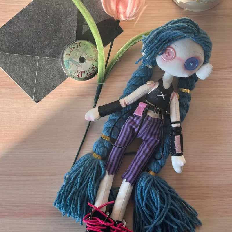 Jinx Handmade Arcane Plush | League of Legends Doll Toy | Collectible Gift