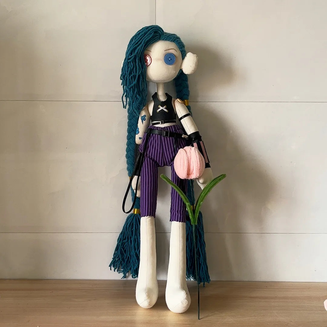 56CM 22 inches Jinx Handmade Arcane Plush | League of Legends Doll Toy | Collectible Gift