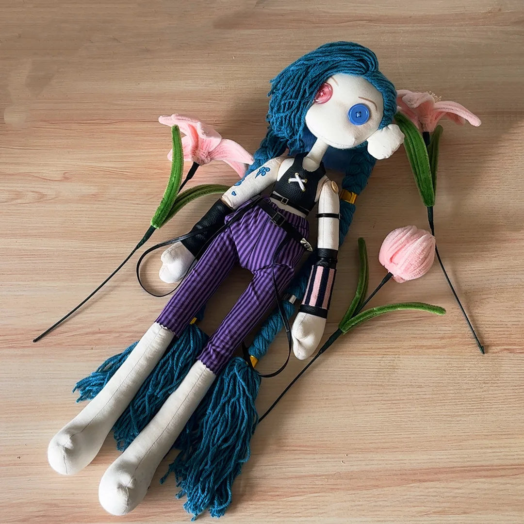 56CM 22 inches Jinx Handmade Arcane Plush | League of Legends Doll Toy | Collectible Gift
