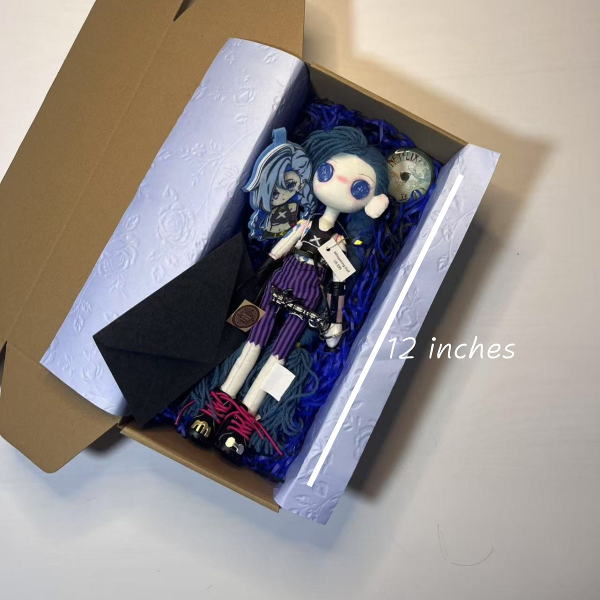 Jinx Handmade Arcane Plush | League of Legends Doll Toy | Collectible Gift
